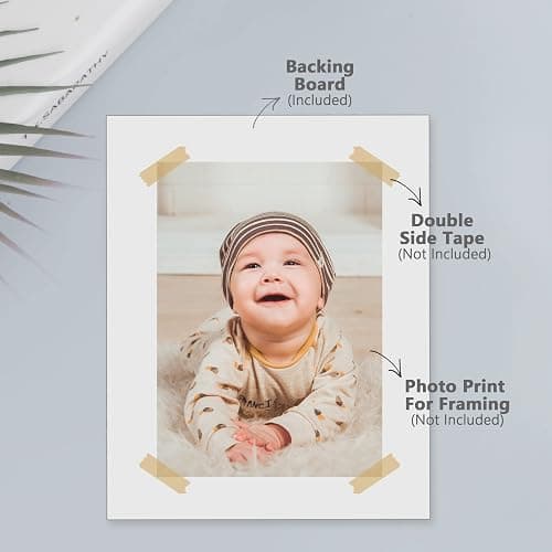Somime 25 Pack Backing Boards Only - 18x24 Uncut White Mats Matboards, Acid Free & White Core Backerboards, Ideal for Photos/Pictures/Prints/Frames/Arts thumbnail 6