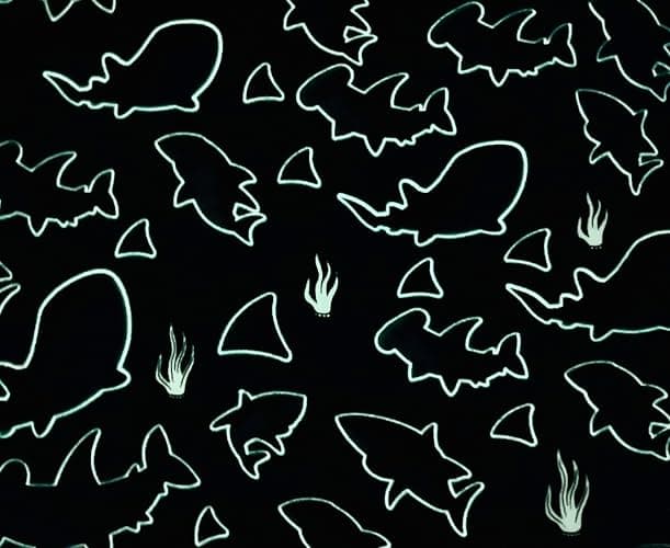 Shark Glow in The Dark Fleece Blanket: Cozy, Soft, Lightweight, Warm, 50" x 60" for Boys and Girls with Hammerhead, Mako, Blue, Whale, and Great White Sharks! (Blue) thumbnail 6