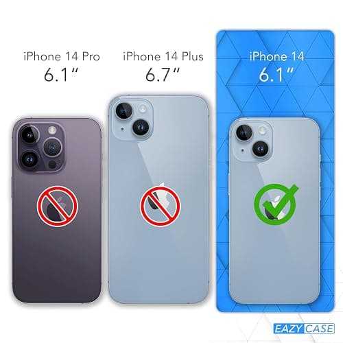 EAZY CASE Premium Silikon Handyhülle kompatibel mit iPhone 14 Slimcover mit Kameraschutz und Innenfutter, Silikonhülle, Schutzhülle, Bumper, Handy Case, Hülle, Softcase, Hellblau thumbnail 7