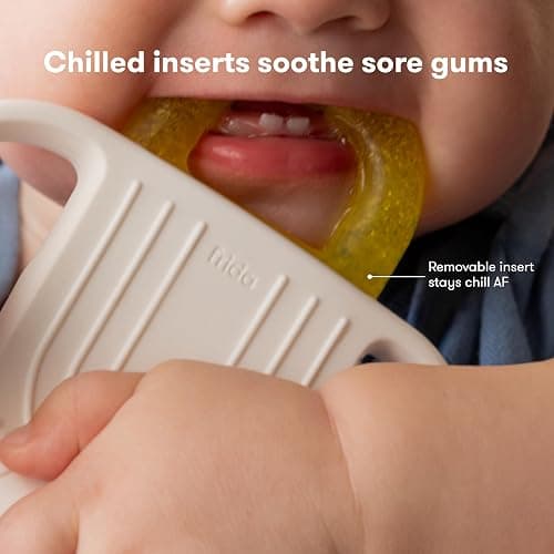 Frida Baby Silicone Teething Toys, 4-in-1 Teether for Babies & Infants, Teething Relief for 0-18 Months, Not-Too-Cold-to-Hold Baby Teether, BPA-Free thumbnail 2