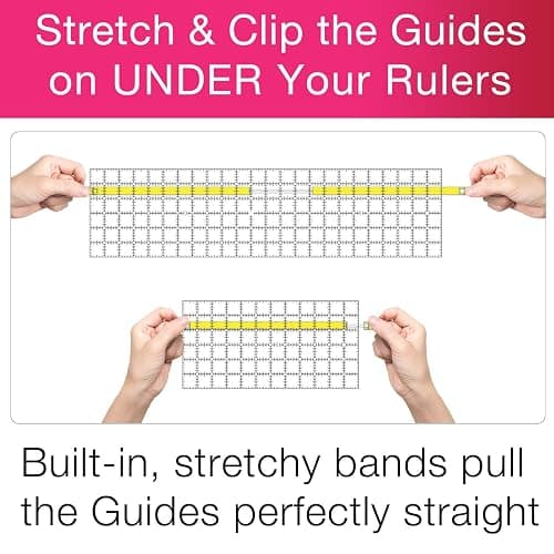 Guidelines4Quilting Quilt Ruler Upgrade Kit for 12 Inch and 24 Inch Rulers, Cut Accurate Strips and Squares Even in 1/8 Inch Increments with No Fabric Waste, Non-Slip, Left-Hand Friendly, Made in USA thumbnail 8