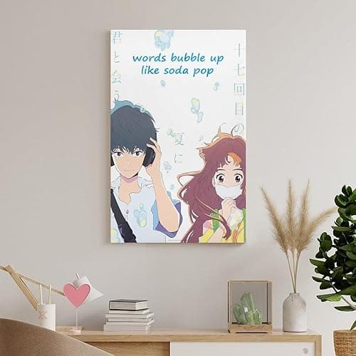 GAUSKY Words Bubble Up Like Soda Pop Anime Poster Canvas Wall Art Posters For Room Aesthetic And Decor Poster For Bedroom Living Room Bathroom Kitchen Office Decor 12x18inch(30x45cm) Unframe-style - 12x18inch(30x45cm) - Unframe-style thumbnail 8