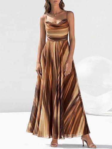 BTFBM Women Summer Floral Maxi Dresses Elegant Spaghetti Strap Dress Printed Party Dress Beach Long Dresses thumbnail 3