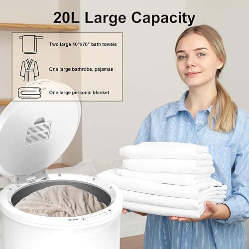 Trydow Ultra Large Capacity Towel Warmer Bucket, Rapid Heating with Timer, One-Button Control, Safety Lock, Perfect for Home and Spa thumbnail 4