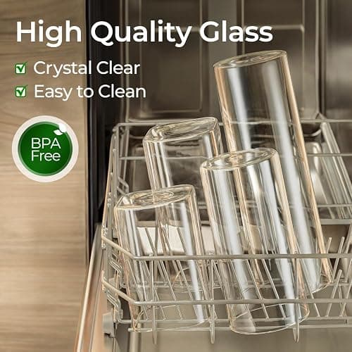 ComSaf Glass Storage Containers with Lids 1.9 Qt, Set of 3 Food Storage Jar | Pantry Storage Containers, Glass Jar, Square Canisters, Bamboo Lid with Silicone Seal, Cookie, Cereal, Coffee, Oats, BPA Free thumbnail 5
