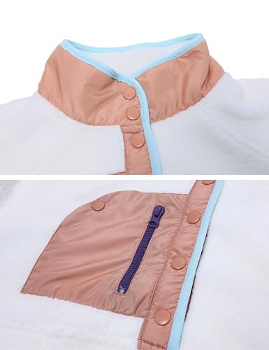 AMEBELLE Women’s Lightweight Fleece Pullover Jacket Cropped Fall Winter Fuzzy Sherpa Jacket Sweatshirt Coat with Pockets thumbnail 5