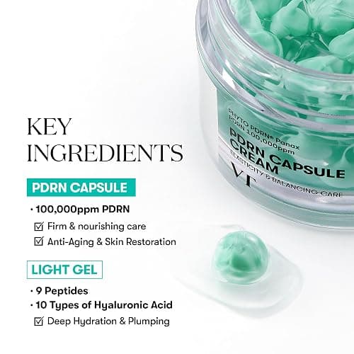 VT COSMETICS PDRN Capsule Cream 100, Hydrating Face Moisturizer with 100,000ppm PDRN, Hyaluronic Acid, 9 Peptides, Firming & Plumping Nourishing Cream, Korean Skin Care (1.69 fl. oz.) thumbnail 3
