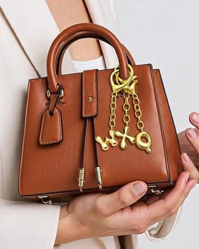 nylry Gold Initial Letter Keychain Gift for Women Initial Bag Charm Purse Charms for Handbags Accessories thumbnail 5