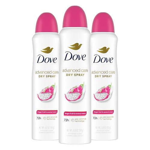 Dove Advanced Care Antiperspirant Deodorant Spray Dragon Fruit 3.8oz 3PK | Advanced Care 72 hour sweat and odor protection. Dragon Fruit & Coconut Cream Scent - Image 1