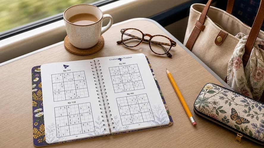 Pocket Puzzle Sudoku: Puzzles for Sharp Mind, Smaller Travel Sized (Brain Busters) thumbnail 11