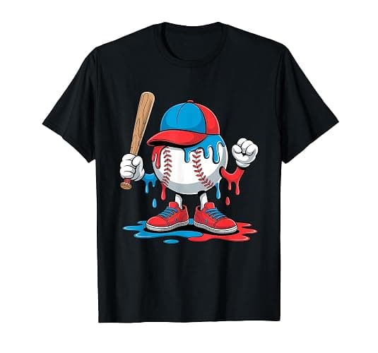 Baseball Lifestyle 101 Apparel Youth Baseball Drip Icecream T-Shirt - Image 1
