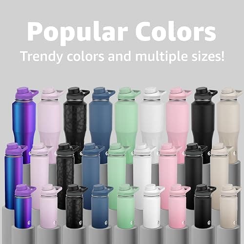 Chill Oasis Water Bottle | Compatible With Popular Flavor Cartridges | BPA Free, Leak Proof, Double-Walled Vacuum Insulated Stainless Steel, and Dishwasher Safe | Cold for 24 Hours (Lavender, 22oz) thumbnail 7
