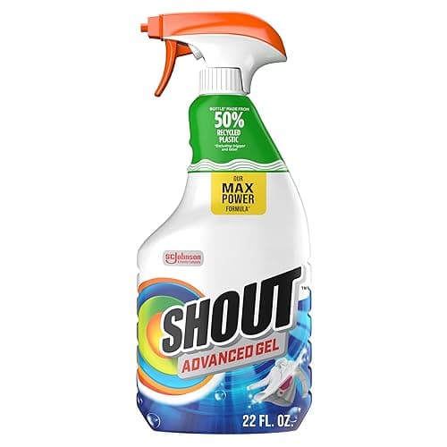 Shout Advanced Laundry Stain Remover Gel for Clothes Laundry, Breaks down stubborn, dried-in, and tough stains, 22oz Spray (Packaging May Vary) - Image 1