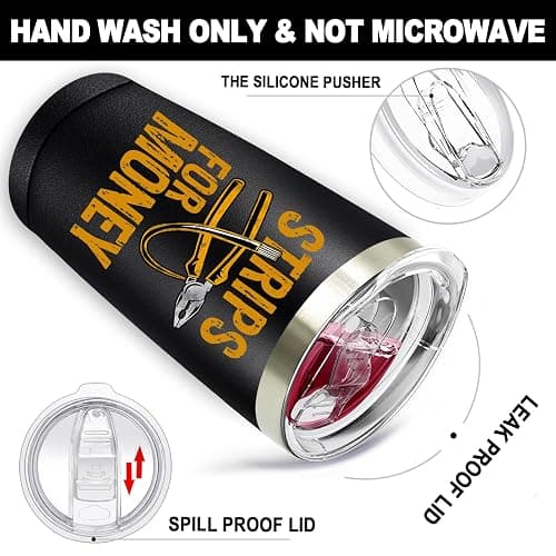 SpenMeta Electrician Gifts for Men - Christmas Gifts for Electricians, Cowoker, Dad, Husband, Boyfriend - 20oz Strips For Money Tumbler Cup thumbnail 9