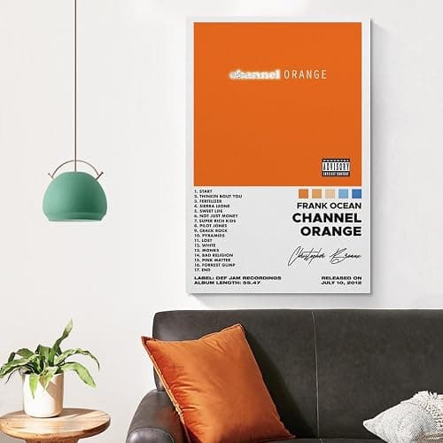 KJV Frank Ocean Channel Orange Poster Album Cover Poster Poster Art Decor Painting Aesthetic Wall Art Canvas for Bedroom Decor 16x24inch(40x60cm) Unframe-style thumbnail 4