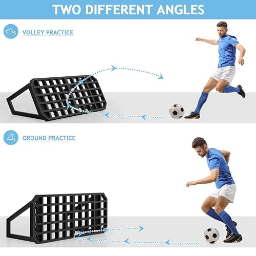 2 Angles Soccer Rebounder Board Soccer Wall Kick Back Trainer for Adults Soccer Training Equipment for Passing & Shooting Practice thumbnail 7