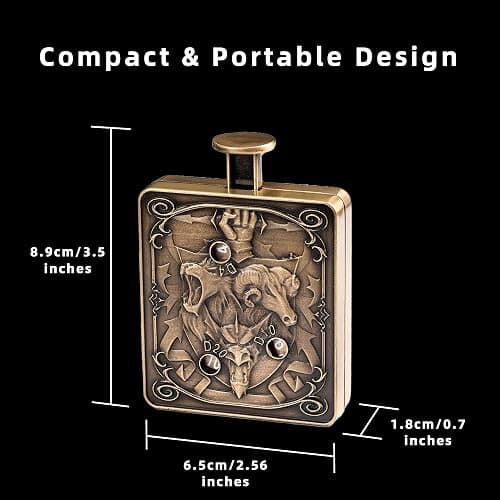 IUSTIDIE All-in-1 Spinner DND Dice, Press-to-Roll Metal Dice Spinner | Unique Mechanical Design, Gift Box, Compatible with Dungeons and Dragons RPG Tabletop Role-Playing Games thumbnail 2