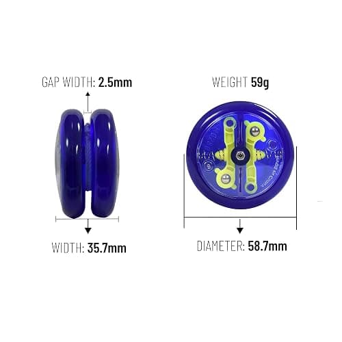 Yomega The Original Brain - Professional Yoyo for Kids and Beginners, Responsive Auto Return Yo Yo Best for String Tricks + Extra 2 Strings & 3 Month Warranty (Dark Blue) thumbnail 6