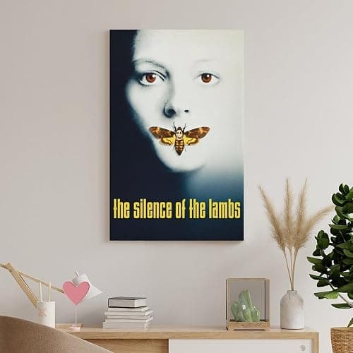THE SILENCE OF THE LAMBS Horror Movie Poster Canvas Wall Art Poster Decorative Bedroom Modern Home Print Picture Artworks Posters 16x24inch(40x60cm) thumbnail 8