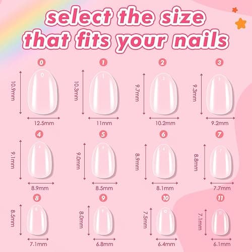 Misssix Extra Short Almond Kid Nail Tips, 360Pcs Soft Gel Nail Tips, Children Clear Press On Nails for Kids, Full Cover Fake Nail For Girls Home DIY Salon 12 Size thumbnail 6