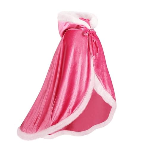 visofayo Girls Dress Up Hodded Cape Toddler Costume for Princess Cloaks - Image 1