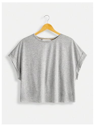 SOLY HUX Women Open Back Tops Workout Backless Tee Casual Athletic Shirts Short Sleeve Oversized Gym T Shirt thumbnail 2