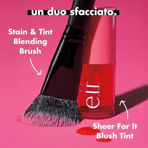 e.l.f. Sheer For It Blush Tint, make-up multiuso per labbra e guance a lunga durata, dona un tocco di colore soffuso e naturale, prodotto vegano e non testato sugli animali, Plums Up thumbnail 5