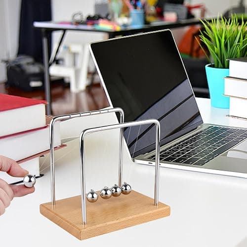 Smilesorg Newton's Cradle Balance Balls Fascinating Physics Gadget for Home and Office 5 Beads thumbnail 6