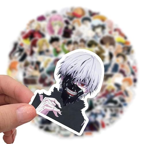 100PCS Japanese Anime Mixed Funny Cartoon Waterproof Sticker for Water Bottles Cartoon Characters Stickers for Kids, Toddlers, Teens, Girls, Adults (Japanese Anime) thumbnail 5