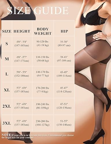 YOGINGO 20D Sheer Black Tights for Women, Breathable Pantyhose for Women, women's stockings with Reinforced Toe thumbnail 6