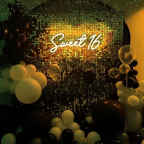 Sweet 16 Warm White LED Neon Sign for Sweet 16th Birthday Party Decorations,Perfect Gifts for Coming-Of-Age Ceremony,Also Can be Used As a Small Night Light,5V USB Power Supply,Size 15.7 * 6.7inches thumbnail 3