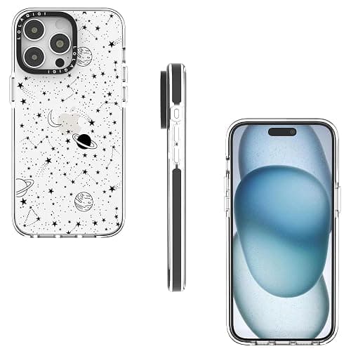 LOLAGIGI Case for iPhone 15 Plus, Cute Cosmic Asteroid Moon Print Kawaii Design Girly Aesthetic Cartoon Pattern for Women Girls Teens Soft TPU Case,6.7" thumbnail 5