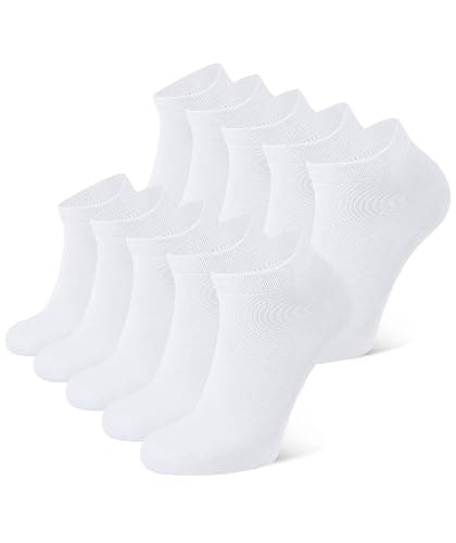 CLOSEMATE 10 Pairs Comfortable Ankle Socks for Men Women Casual Non Slip Cotton Low Cut Short Socks Thin - Image 1