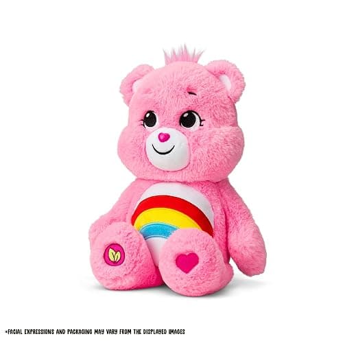 Care Bears 14" Cheer Bear Plushie - Medium Size - Pink Plushie for Ages 4+ – Perfect Stuffed Animal Holiday, Birthday Gift, Super Soft and Cuddly – Good For Girls and Boys, Employees, Collectors thumbnail 3