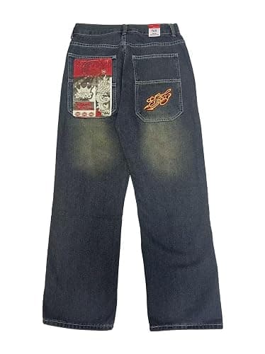 NAIEUCEA Y2K Baggy Jeans – Unisex Fashion Trends Jean, Straight Leg Streetwear - Image 1