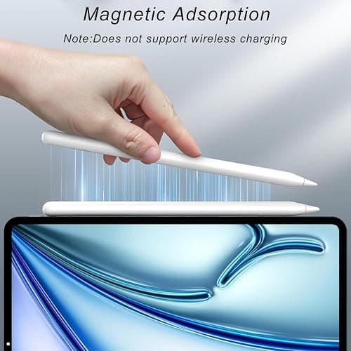 Stylet pour Apple iPad 2018-2025, Stylet Magnétique de Recharge Rapide avec Rejet de Paume, Compatible iPad 11/10/9/8/7/6,iPad Pro M4 13"/12,9''/11'', iPad Mini 7/6/5, iPad Air M2/5/4/3 thumbnail 4
