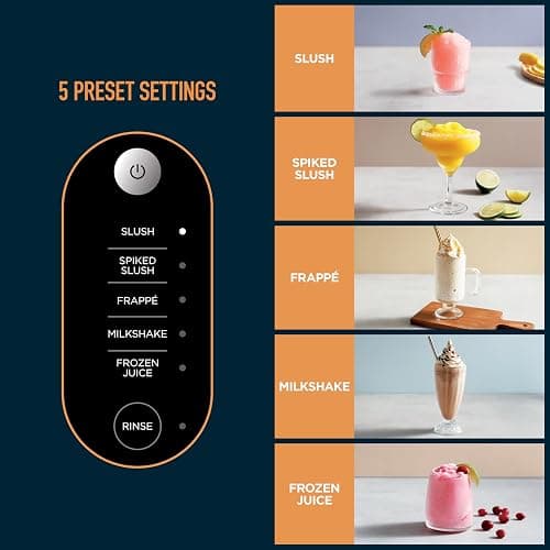Ninja SLUSHi Frozen Drink & Slushie Machine with RapidChill Technology | 88 oz. Easy Fill Vessel | 5 Preset Programs | Make Margaritas, Frappés, & More | With Dishwasher Safe Parts | Black | FS301 thumbnail 7