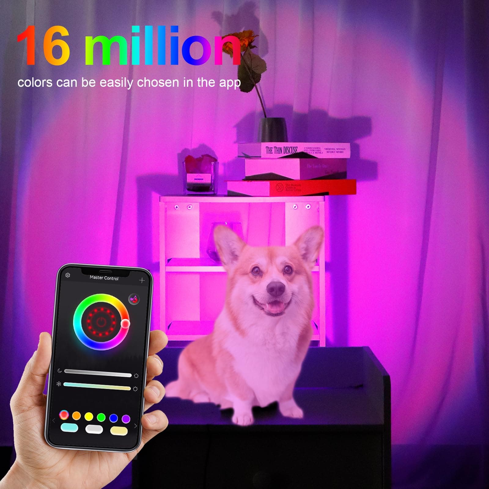 Sunset Lamp Projection with App Control Color Changing Sunset Projector Night Light for Gift Bedroom Photography Party thumbnail 3
