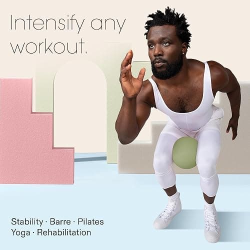 Bala Non-Weighted Exercise Ball - 8" Yoga Ball for Barre, Stretching, Strength & Core Training - Small Pilates Ball Workout Accessory with Mini Pump for Home Gym & Fitness Routines thumbnail 3