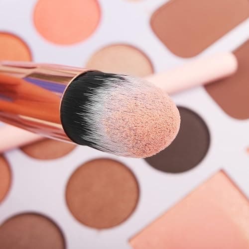 Real Perfection Makeup Brush Set 16 Pcs with 1 Eyebrow Razor Premium Synthetic Foundation Powder Concealers Eyeshadow Blush Makeup Brushes Make up Brushes Kit (Pink) thumbnail 9