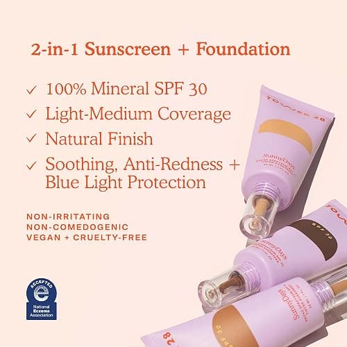 Tower 28 SunnyDays SPF 30 Tinted Moisturizer - 2-in-1 Buildable Coverage Foundation + Mineral Sunscreen for Face - Zinc Oxide, Aloe & Prickly Pear for Sensitive Skin - 13 Light/Neutral (1 oz) thumbnail 4