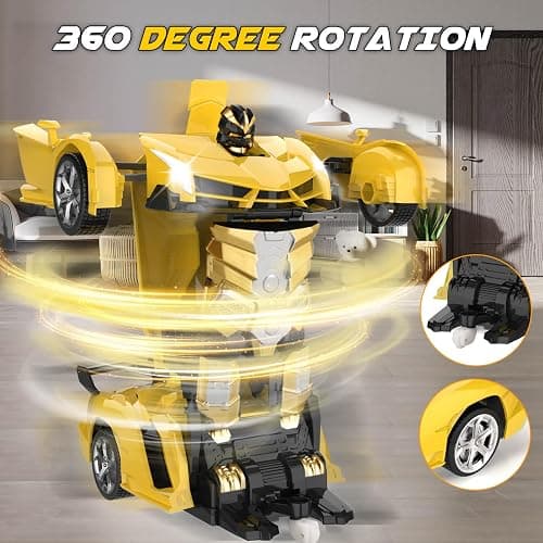 Britik Transform Remote Control Car Toy for Kids 4 5 6 7 8, Remote Control Car for Boys 4-7, Transform Cars for Boys 4-6, Toy Car 5 Year Old Boy, Toys for 3 4 5 6 7 8 9 10 11 12 Years Old Boy thumbnail 6