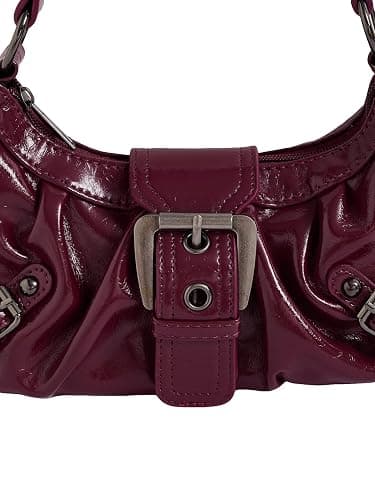 Verdusa Women's Y2k Purse Goth Handbag Buckle Punk Hobo Shoulder Bag Clutch Purses Bags | Top Handle, Buckle, Punk, Purses, Bags thumbnail 3