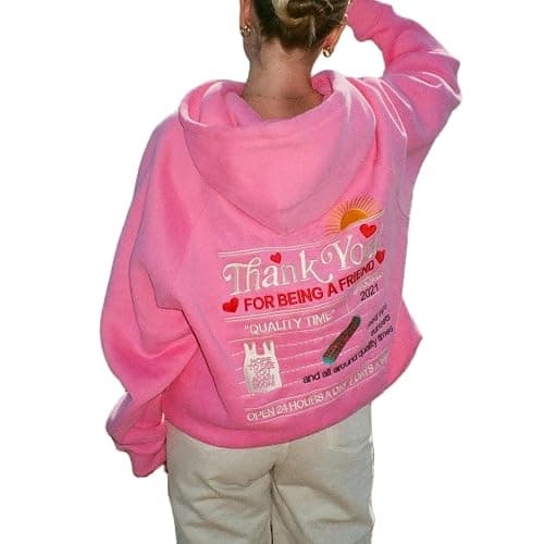 Juakoso Women Y2k Cute Graphic Hoodies Oversized Long Sleeve Coquette Sweatshirt Preppy Aesthetic Teen Girl Clothes - Image 1