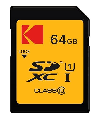 KODAK SDXC Card 64GB UHS-I U1 V10 Premium, up to 85MB/s Read Speed, for Full HD Video and High-Resolution Pictures, Compatible with SDXC Standard - EKMSD64GXC10K - Image 1