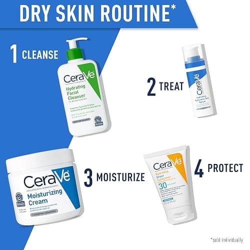 CeraVe Moisturizing Cream, Face Body Moisturizer, Normal to Dry Skin, 8 Fl Oz thumbnail 5