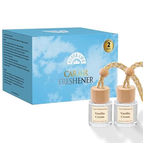 HoogaLife Car Air Freshener Diffuser 2 Pack Hanging Air Freshener Diffuser - Vanilla Cream Fragrance Oil Air D iffuser for Car, 45+ days Long Lasting Fragrance Made in USA C ar Air Fresheners (V54) thumbnail 7