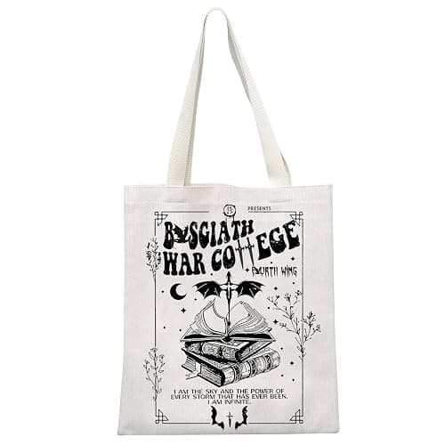 GJTIM Romantasy Dark Academia Dragons YA Fantasy book Inspired Gift Bookish Merch Dragon Rider Tote Bag - Image 1