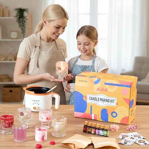 Soy Wax & Jelly Wax 2-in-1 Candle Making Kit – Complete DIY Candle Making Kit with Wax Melting Pot, 6 Scents, 4 Colors & Tools – Create Hands-On Memories, Crafted for Hobbyists & Personalized Gifting thumbnail 4