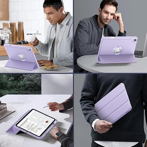MoKo for iPad (A16) 11th Generation 2025 11-inch/10th Generation 10th 2022 10.9 inch Case with Pencil Holder, Smart Trifold iPad Case with Soft TPU Back Stand Cover, Auto Wake/Sleep, Taro Purple thumbnail 8